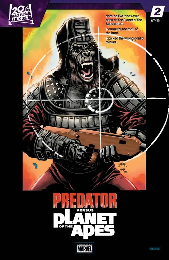 Predator vs. the Planet of the Apes #2 Chris Campana Movie Poster Homage Variant