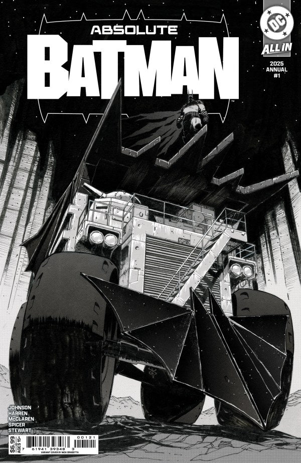 Absolute Batman 2025 Annual #1 Cover B Nick Dragotta Black & White Variant