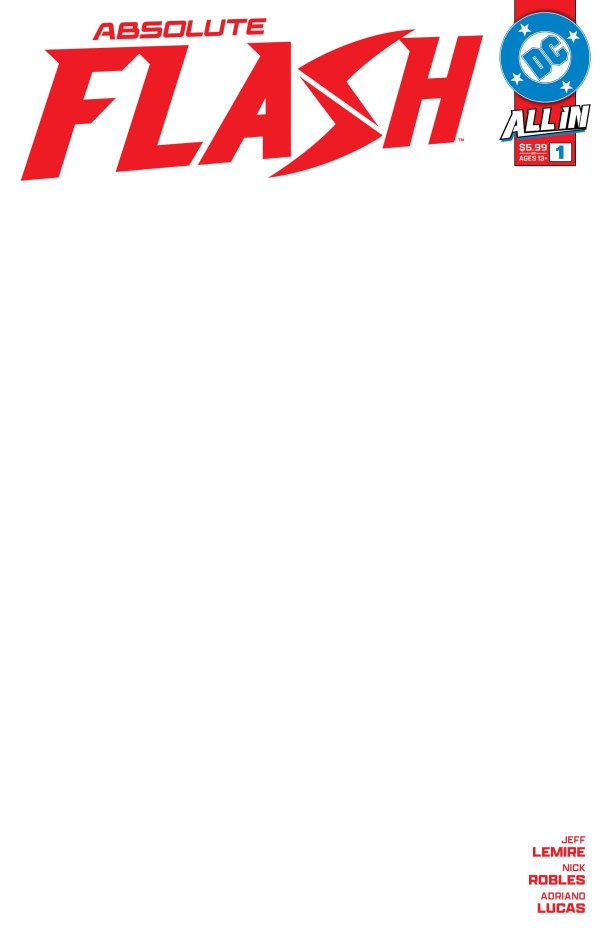 Absolute Flash #1 Cover G Logo Design Virgin Variant