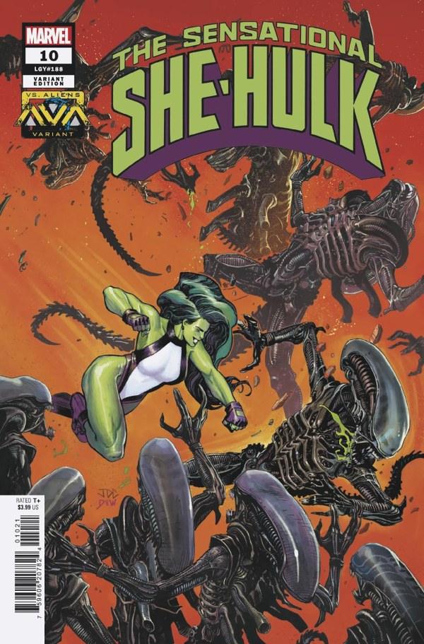 The Sensational She-Hulk #10 Joshua Cassara Marvel vs. Aliens Variant