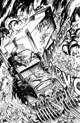 Post Malone's Big Rig #1 Cover H 1:25 Daniel Warren Johnson Black & White Variant