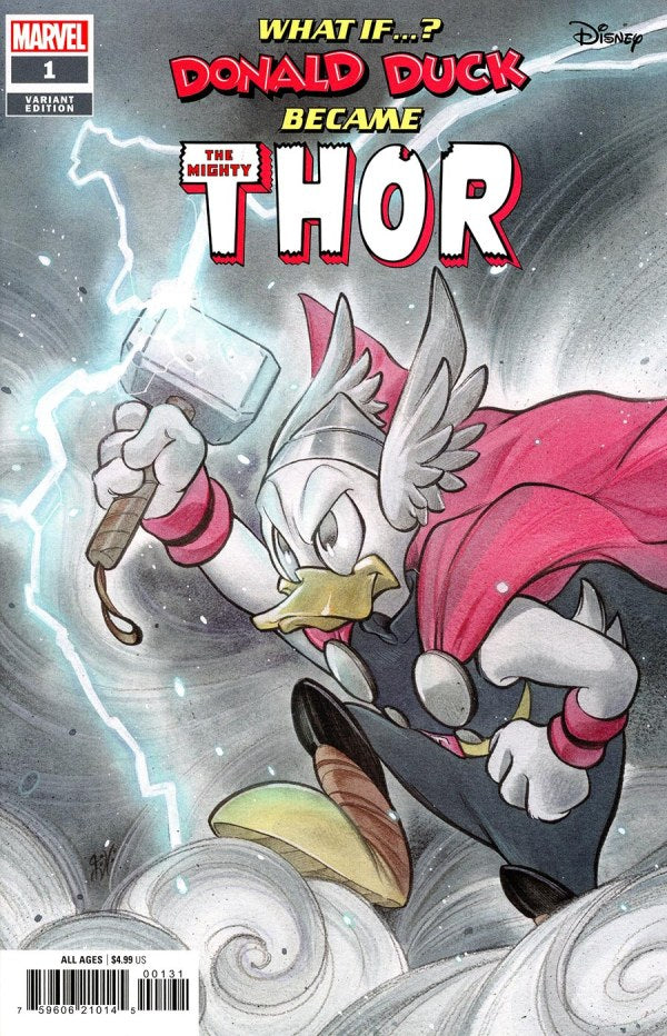 Marvel & Disney: What If…? Donald Duck Became Thor #1 Peach Momoko Variant