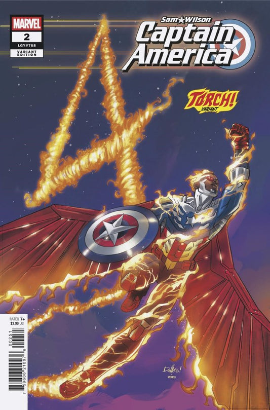 Sam Wilson: Captain America #2 David Messina Torch! Variant