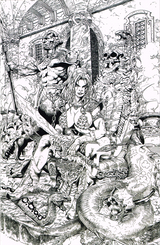 Red Sonja Noir: The Plunder & The Princess #1 Cover O Roberto Castro Black & White Variant