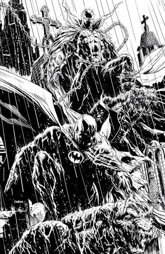 Batman / Spawn #1 Cover L Incentive 1:25 Jason Fabok Black & White Variant