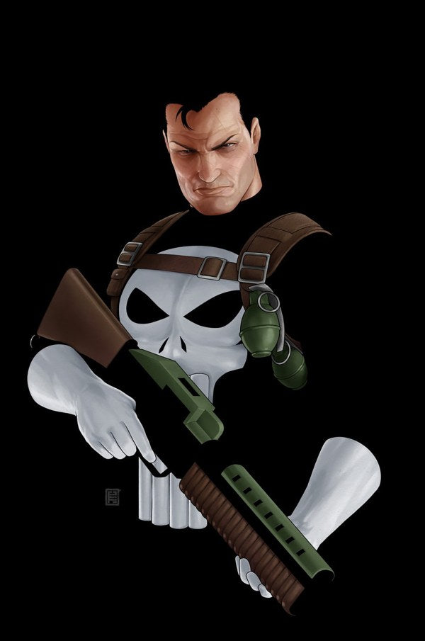 Punisher #1 John Tyler Christopher Negative Space Virgin Variant