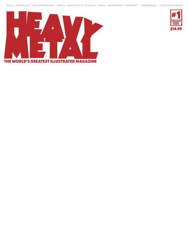 Heavy Metal #1 Cover F Blank Variant