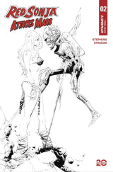 Red Sonja Attacks Mars #2 Cover E 1:10 Jae Lee Black & White Variant