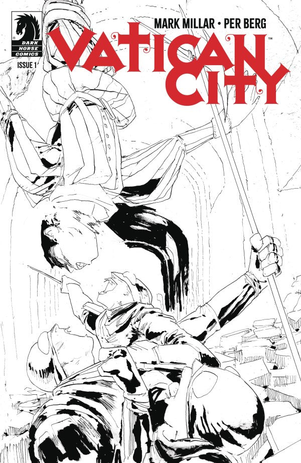 Vatican City #1 Cover B Narwhal Black & White Variant