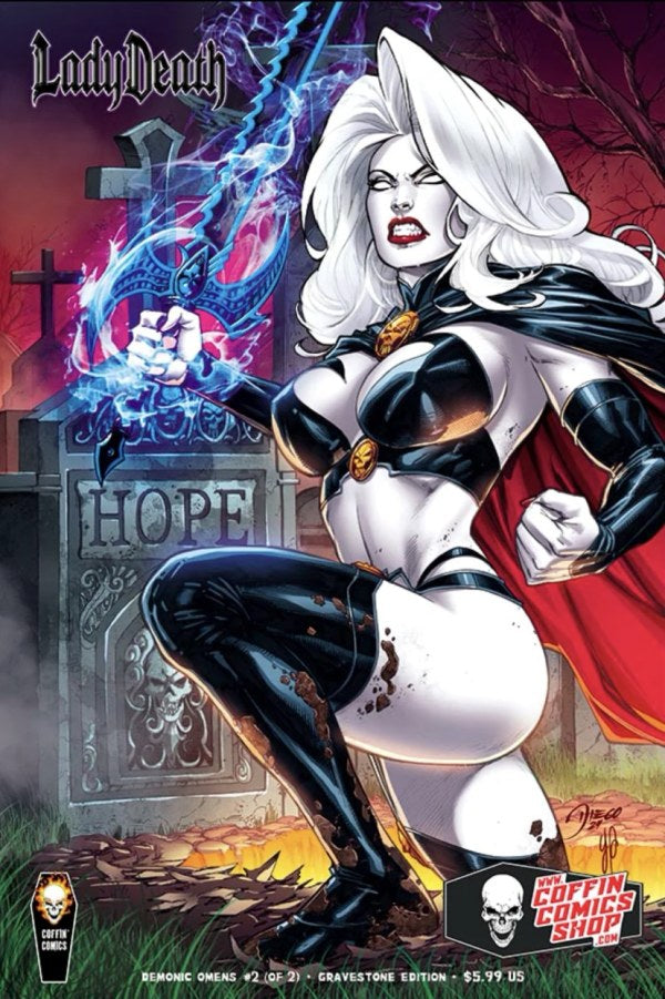 Lady Death: Demonic Omens #2 Diego Bernard Gravestone Variant