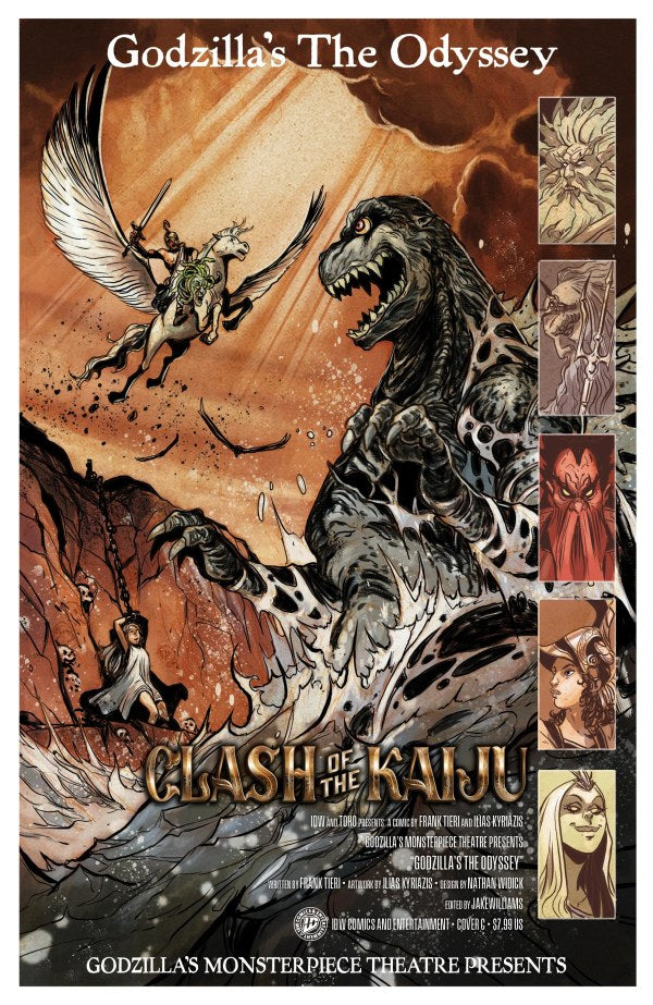 Godzilla's Monsterpiece Theatre Presents: Godzilla's The Odyssey #1 Cover C Pablo Tunica Movie Homage Variant