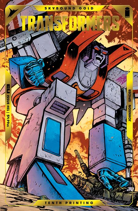 Transformers #1 10th Printing Daniel Warren Johnson Starscream Embossed Foil