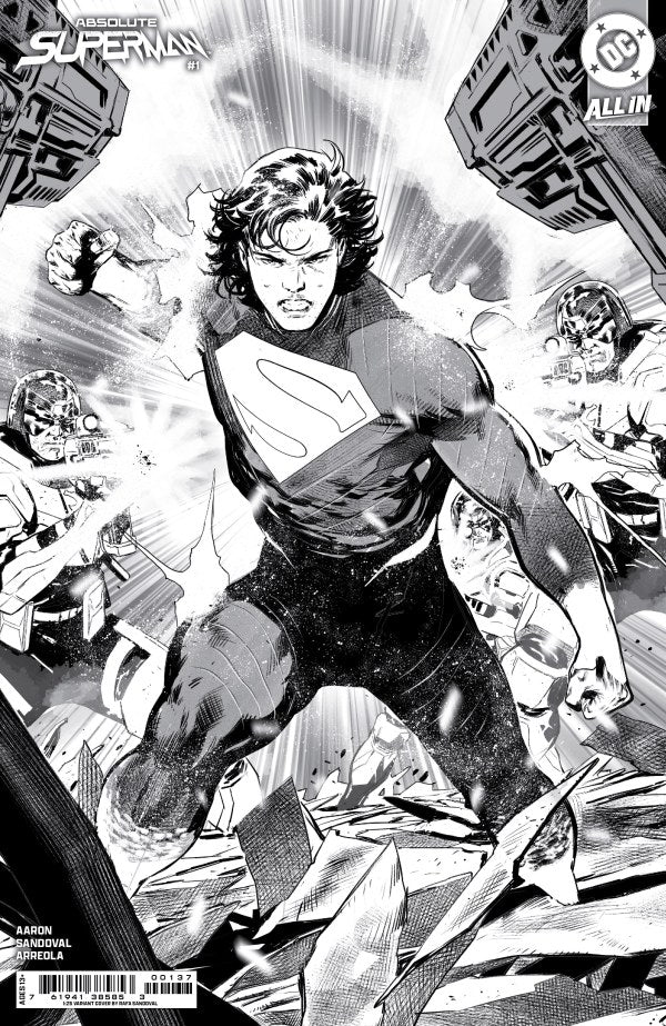 Absolute Superman #1 3rd Printing 1:25 Rafa Sandoval Black & White