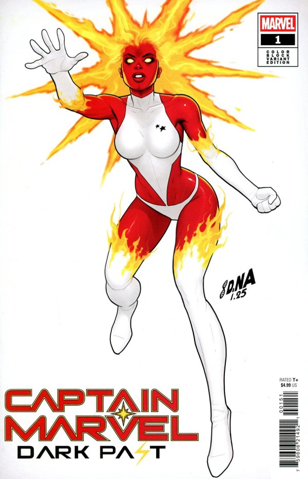 Captain Marvel: Dark Past #1 David Nakayama Color Block White Variant