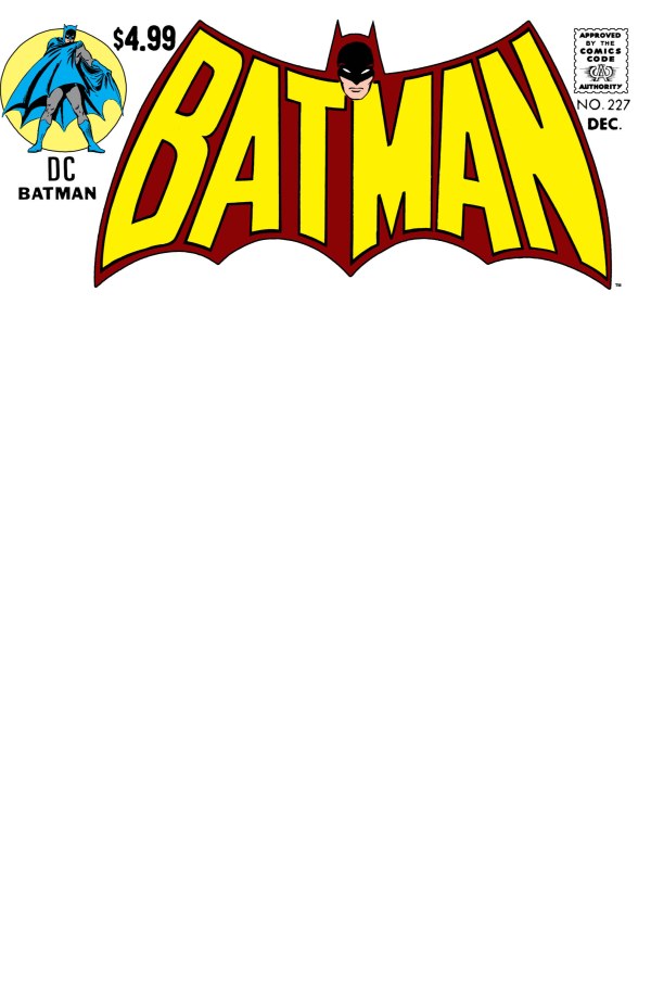 Batman #227 Facsimile Edition 2026 Blank Variant