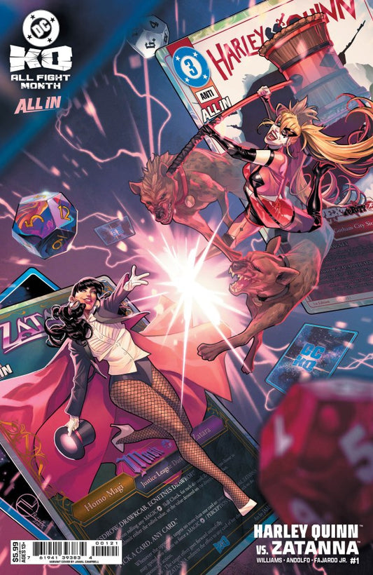 DC K.O.: Harley Quinn vs. Zatanna #1 Cover C Jamal Campbell Variant