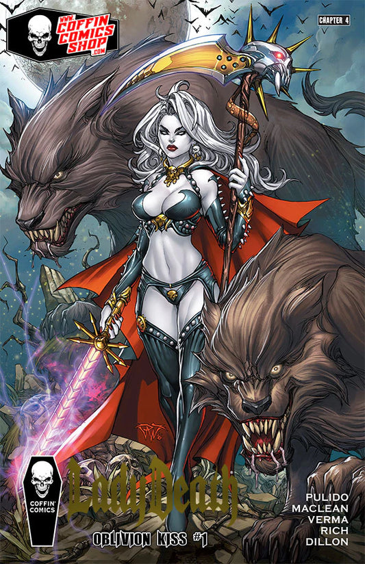 Lady Death: Oblivion Kiss #1 Kickstarter Paolo Pantalena Premiere Gold Foil Variant chapter 4