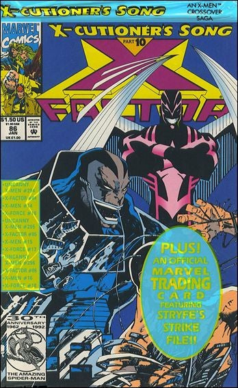 X-Factor #86 Direct Edition Polybagged with Trading Card