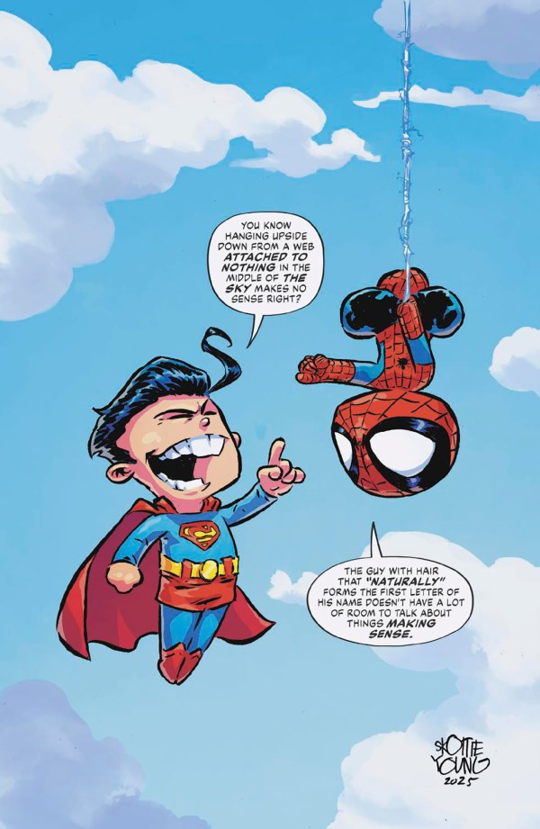 Marvel / DC: Spider-Man / Superman #1 Skottie Young Virgin Variant