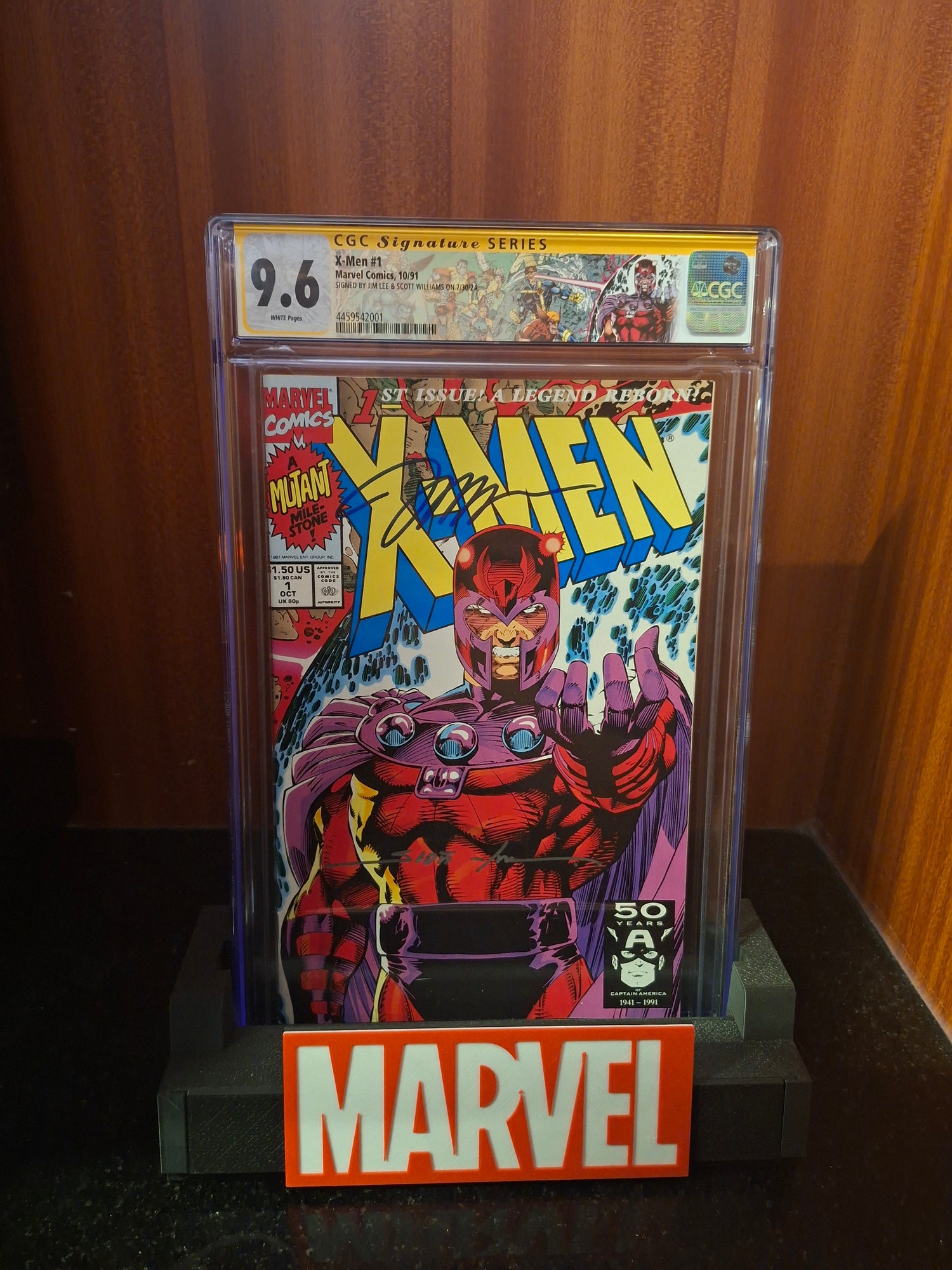 X-MEN #1 SIGNED BY JIM LEE AND SCOTT WILLIAMS 9.6