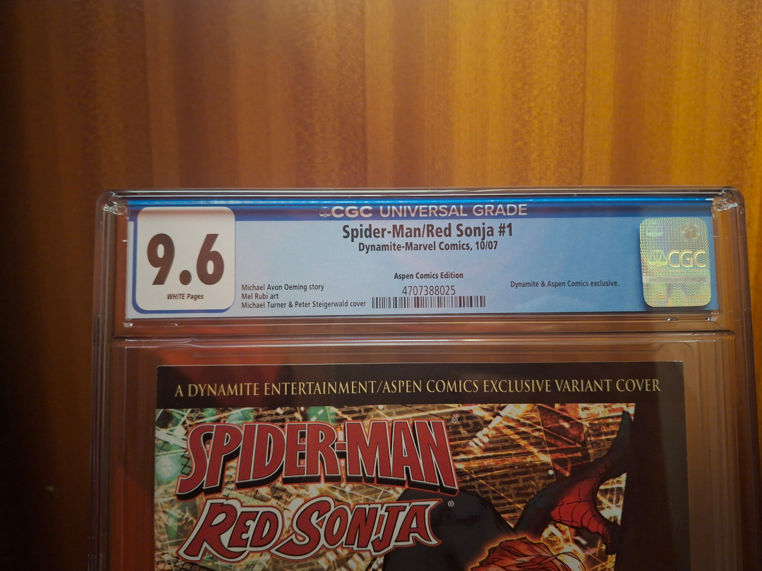SPIDER-MAN RED SONJA #1 DYNAMITE ASPEN EXCLUSIVE BY MICHAEL TURNER CGC GRADED 9.6
