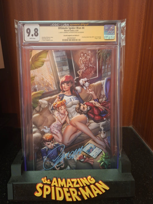 Ultimate Spider-Man #4 CGC 9.8 Signed by J. Scott Campbell Webstore SDCC 2024 Virgin Variant