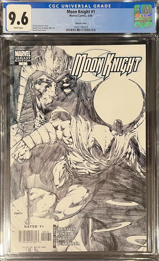 Moon Knight #1 David Finch Sketch Variant Series 9.6