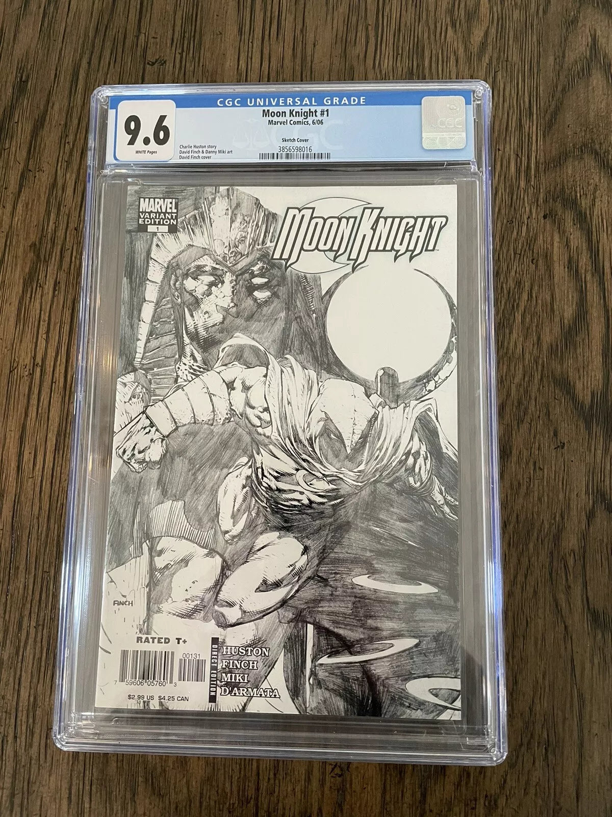 Moon Knight #1 David Finch Sketch Variant Series 9.6