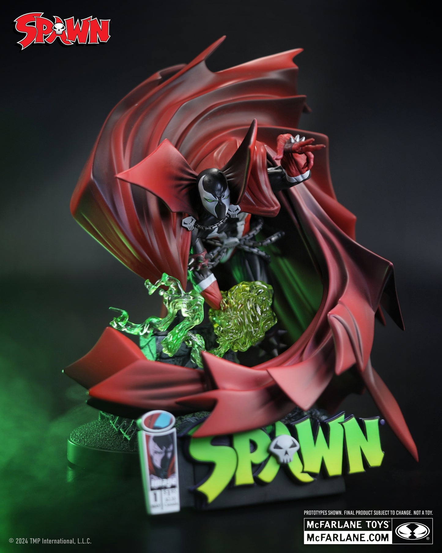 SPAWN #1 (BLACK WHITE & RED ALL OVER) 1:10 SCALE RESIN STATUE